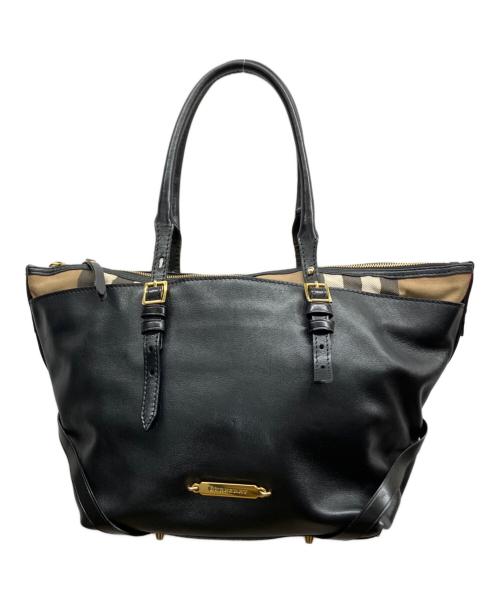 BURBERRY（バーバリー）BURBERRY (バーバリー) トートバッグ ベージュ×ブラックの古着・服飾アイテム