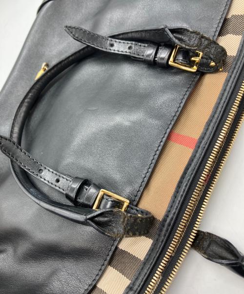 BURBERRY（バーバリー）BURBERRY (バーバリー) トートバッグ ベージュ×ブラックの古着・服飾アイテム