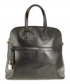 FURLAフルラ）の古着「フルラ　PIPER L DOME ハンドバッグ」｜ブラック