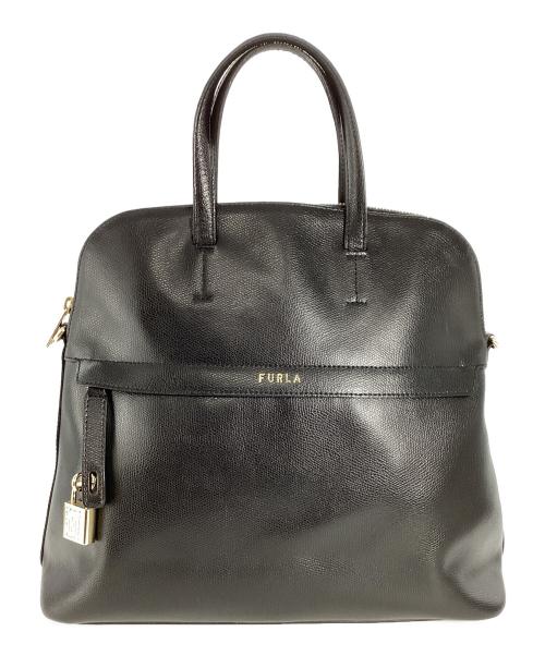 FURLA（フルラ）FURLA (フルラ) フルラ　PIPER L DOME ハンドバッグ ブラックの古着・服飾アイテム