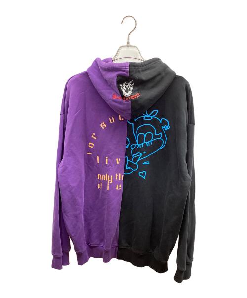 DIESEL（ディーゼル）DIESEL (ディーゼル) パーカー パープル×ブラック サイズ:Mの古着・服飾アイテム