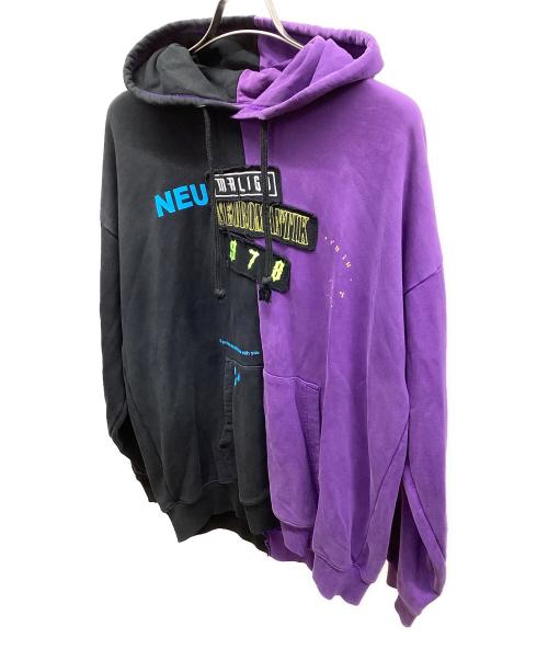 DIESEL（ディーゼル）DIESEL (ディーゼル) パーカー パープル×ブラック サイズ:Mの古着・服飾アイテム