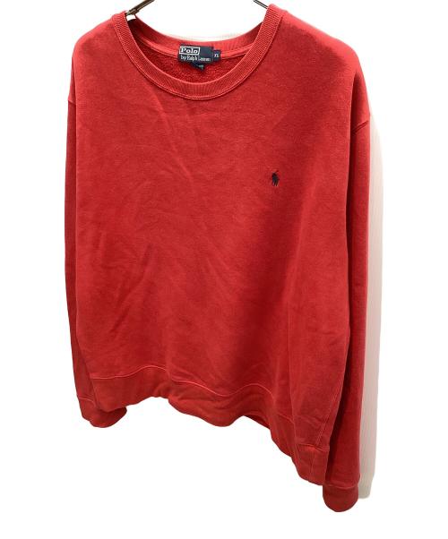 POLO RALPH LAUREN（ポロ・ラルフローレン）POLO RALPH LAUREN (ポロ・ラルフローレン) クルーネックスウェット レッド サイズ:XLの古着・服飾アイテム