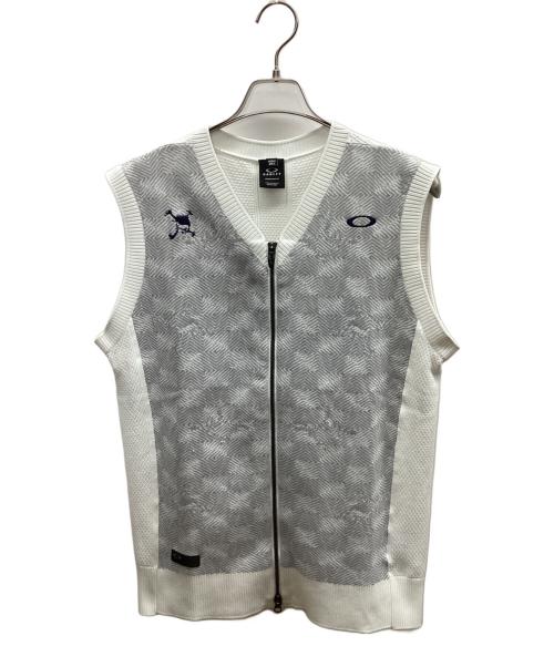 OAKLEY（オークリー）OAKLEY (オークリー) ゴルフウェア(トップス) グレー×ホワイト サイズ:XLの古着・服飾アイテム