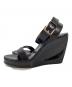 GUCCI (グッチ) ウェッジソールサンダル ブラック サイズ:36C：8000円