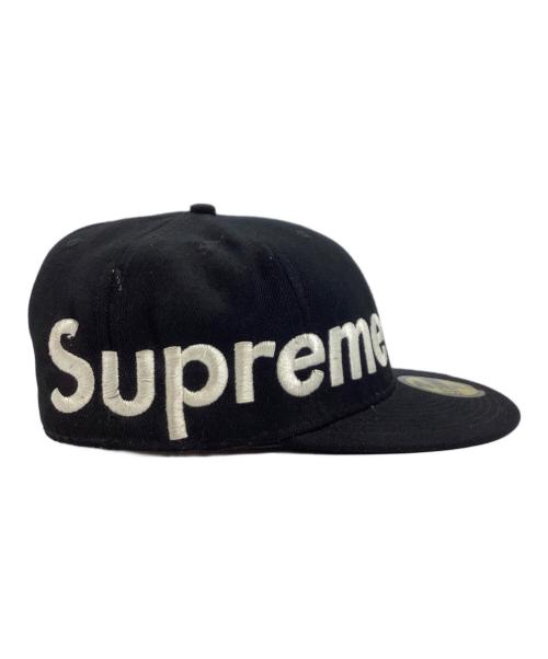 New Era（ニューエラ）New Era (ニューエラ) SUPREME (シュプリーム) Side Logo Cap ブラックの古着・服飾アイテム