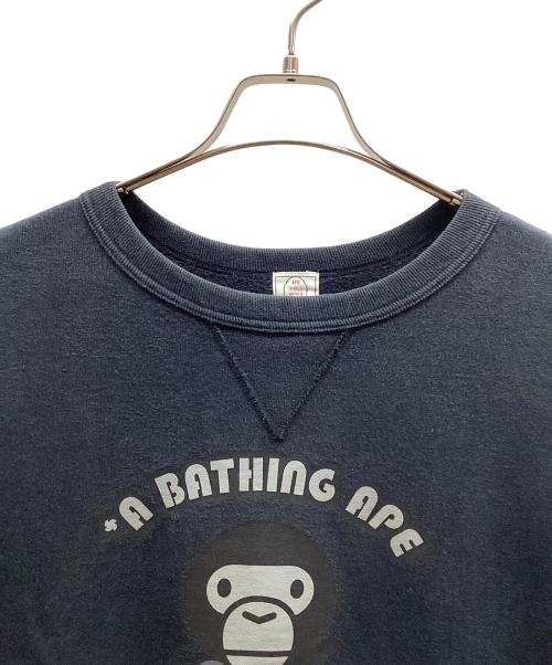 A BATHING APE（アベイシングエイプ）A BATHING APE (アベイシングエイプ) A BATHING APE　BABY MILO　ロゴスウェット ブラック サイズ:XLの古着・服飾アイテム