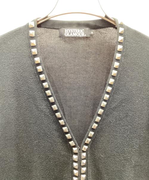 Hysteric Glamour（ヒステリックグラマー）Hysteric Glamour (ヒステリックグラマー) 薄手カーディガン ブラック サイズ:Sの古着・服飾アイテム