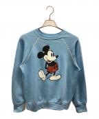 DISNEYディズニ―）の古着「ラグランスウェット」｜ブルー