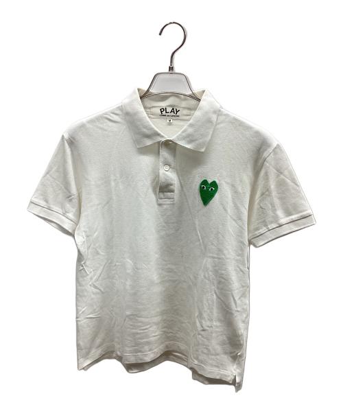 PLAY COMME des GARCONS（プレイコムデギャルソン）PLAY COMME des GARCONS (プレイコムデギャルソン) ポロシャツ ホワイト サイズ:Mの古着・服飾アイテム