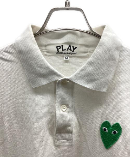 PLAY COMME des GARCONS（プレイコムデギャルソン）PLAY COMME des GARCONS (プレイコムデギャルソン) ポロシャツ ホワイト サイズ:Mの古着・服飾アイテム