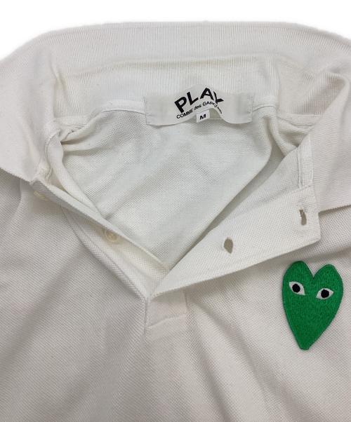 PLAY COMME des GARCONS（プレイコムデギャルソン）PLAY COMME des GARCONS (プレイコムデギャルソン) ポロシャツ ホワイト サイズ:Mの古着・服飾アイテム