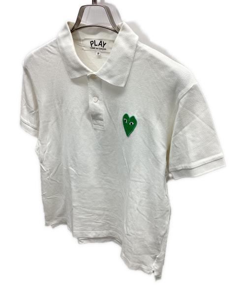 PLAY COMME des GARCONS（プレイコムデギャルソン）PLAY COMME des GARCONS (プレイコムデギャルソン) ポロシャツ ホワイト サイズ:Mの古着・服飾アイテム