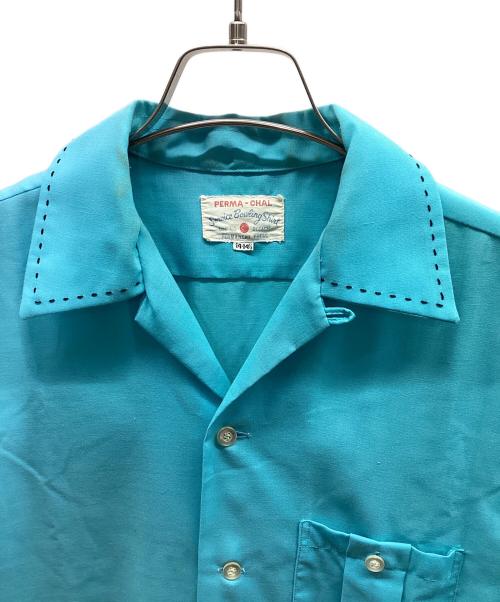 PERMA-CHAL（パーマ チャル）PERMA-CHAL (パーマ チャル) 半袖シャツ ブルー サイズ:14-141/2の古着・服飾アイテム
