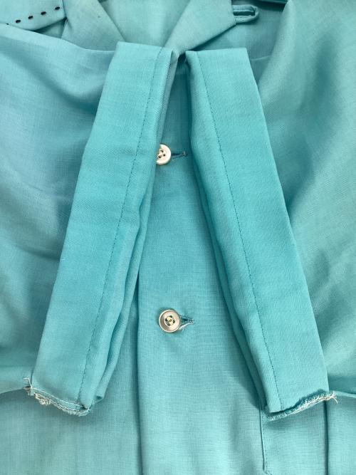 PERMA-CHAL（パーマ チャル）PERMA-CHAL (パーマ チャル) 半袖シャツ ブルー サイズ:14-141/2の古着・服飾アイテム