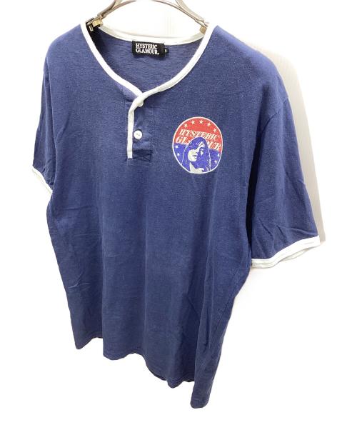 Hysteric Glamour（ヒステリックグラマー）Hysteric Glamour (ヒステリックグラマー) 半袖カットソー ネイビー サイズ:Mの古着・服飾アイテム