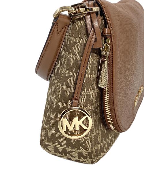 MICHAEL KORS（マイケルコース）MICHAEL KORS (マイケルコース) ショルダーバッグ ブラウン×ベージュの古着・服飾アイテム