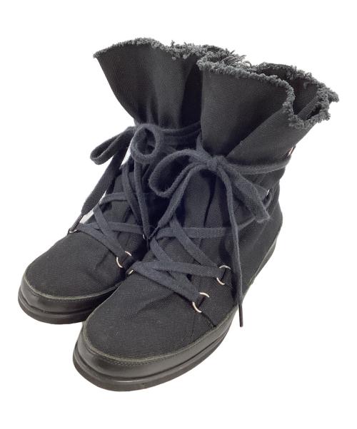 Yohji Yamamoto FEMME（ヨウジヤマモトファム）Yohji Yamamoto FEMME (ヨウジヤマモトファム) ストラップデザインキャンバスハイカットスニーカー サイズ:不明の古着・服飾アイテム