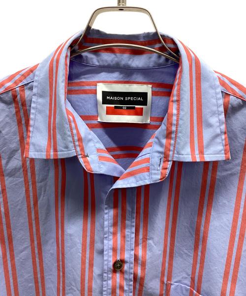 MAISON SPECIAL（メゾンスペシャル）MAISON SPECIAL (メゾンスペシャル) 長袖シャツ レッド×ブルー サイズ:Mの古着・服飾アイテム