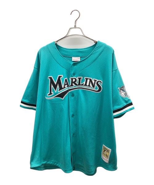 MITCHELL & NESS（ミッチェルアンドネス）MITCHELL & NESS (ミッチェルアンドネス) ゲームシャツ グリーン サイズ:3XLの古着・服飾アイテム