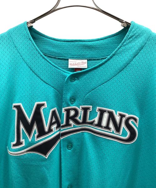 MITCHELL & NESS（ミッチェルアンドネス）MITCHELL & NESS (ミッチェルアンドネス) ゲームシャツ グリーン サイズ:3XLの古着・服飾アイテム