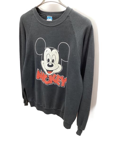 DISNEY（ディズニー）Disney (ディズニー) プリントスウェット ブラック サイズ:XLの古着・服飾アイテム