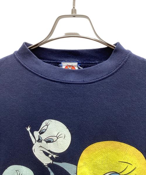 LOONEY TUNES（ルーニーチューンズ）LOONEY TUNES (ルーニーチューンズ) スウェット ネイビー サイズ:Lの古着・服飾アイテム