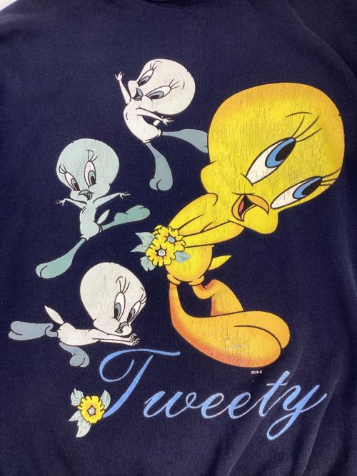 LOONEY TUNES（ルーニーチューンズ）LOONEY TUNES (ルーニーチューンズ) スウェット ネイビー サイズ:Lの古着・服飾アイテム