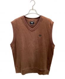 stussy（ステューシー）の古着「スウェットベスト」｜ブラウン