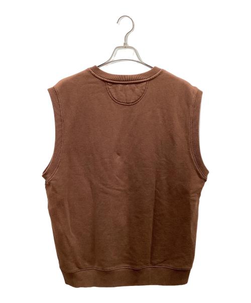 stussy（ステューシー）stussy (ステューシー) スウェットベスト ブラウン サイズ:Lの古着・服飾アイテム