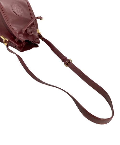 Cartier（カルティエ）Cartier (カルティエ) Cartier　マストライン　巾着ショルダーバッグ ボルドーの古着・服飾アイテム