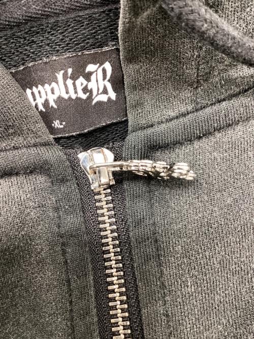 SUPPLIER（サプライヤー）SUPPLIER (サプライヤー) ジップパーカー ブラック サイズ:XLの古着・服飾アイテム