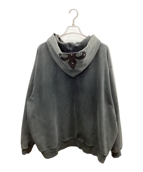 SUPPLIER（サプライヤー）SUPPLIER (サプライヤー) fleur leather patch zip hoodie グレー サイズ:XLの古着・服飾アイテム