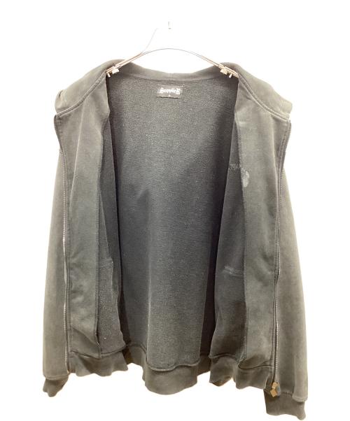 SUPPLIER（サプライヤー）SUPPLIER (サプライヤー) fleur leather patch zip hoodie グレー サイズ:XLの古着・服飾アイテム