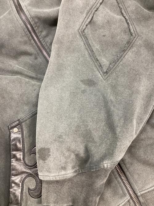 SUPPLIER（サプライヤー）SUPPLIER (サプライヤー) fleur leather patch zip hoodie グレー サイズ:XLの古着・服飾アイテム