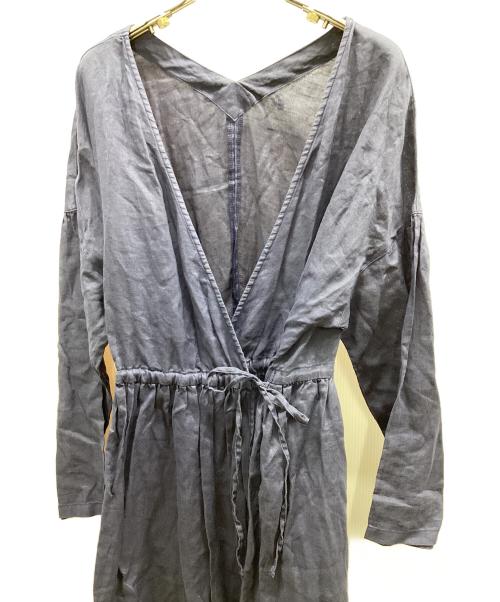 nest Robe（ネストローブ）nest Robe (ネストローブ) 長袖ワンピース ネイビー サイズ:FREEの古着・服飾アイテム