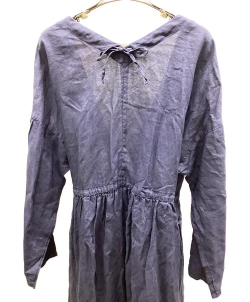 nest Robe（ネストローブ）nest Robe (ネストローブ) 長袖ワンピース ネイビー サイズ:FREEの古着・服飾アイテム