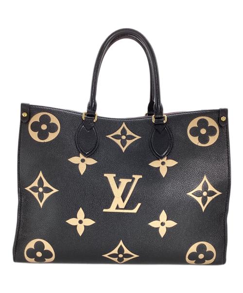LOUIS VUITTON（ルイ ヴィトン）LOUIS VUITTON (ルイ ヴィトン) LOUIS VUITTON　モノグラム・アンプラント　オンザゴーMM　トートバッグ ブラック×ベージュの古着・服飾アイテム