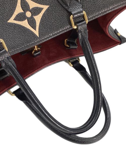 LOUIS VUITTON（ルイ ヴィトン）LOUIS VUITTON (ルイ ヴィトン) LOUIS VUITTON　モノグラム・アンプラント　オンザゴーMM　トートバッグ ブラック×ベージュの古着・服飾アイテム