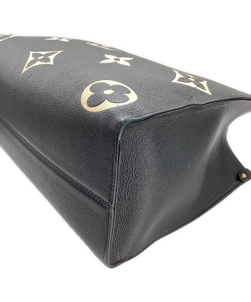 LOUIS VUITTON（ルイ ヴィトン）LOUIS VUITTON (ルイ ヴィトン) LOUIS VUITTON　モノグラム・アンプラント　オンザゴーMM　トートバッグ ブラック×ベージュの古着・服飾アイテム