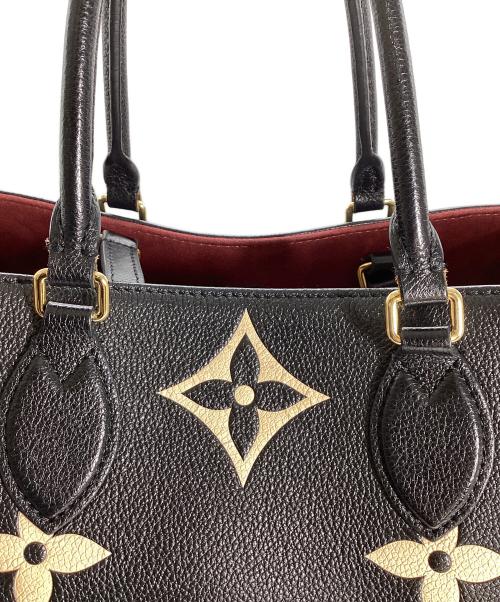 LOUIS VUITTON（ルイ ヴィトン）LOUIS VUITTON (ルイ ヴィトン) LOUIS VUITTON　モノグラム・アンプラント　オンザゴーMM　トートバッグ ブラック×ベージュの古着・服飾アイテム