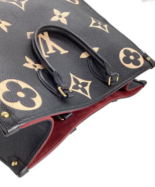 LOUIS VUITTON（ルイ ヴィトン）LOUIS VUITTON (ルイ ヴィトン) LOUIS VUITTON　モノグラム・アンプラント　オンザゴーMM　トートバッグ ブラック×ベージュの古着・服飾アイテム