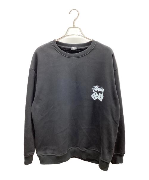 stussy（ステューシー）stussy (ステューシー) ロゴスウェット ブラック サイズ:Lの古着・服飾アイテム
