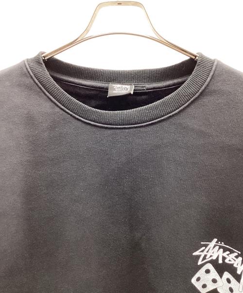 stussy（ステューシー）stussy (ステューシー) ロゴスウェット ブラック サイズ:Lの古着・服飾アイテム