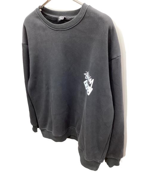 stussy（ステューシー）stussy (ステューシー) ロゴスウェット ブラック サイズ:Lの古着・服飾アイテム