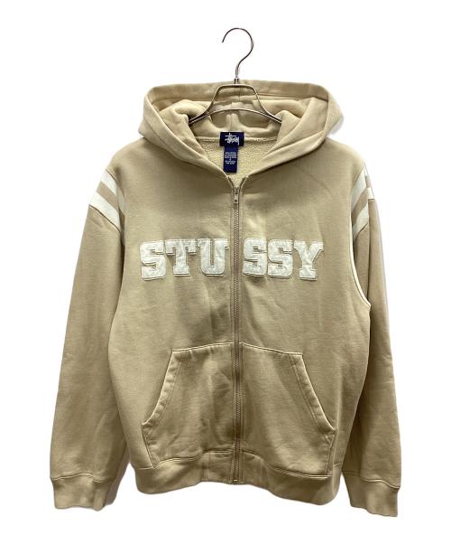 stussy（ステューシー）stussy (ステューシー) ジップパーカー ベージュ サイズ:Sの古着・服飾アイテム