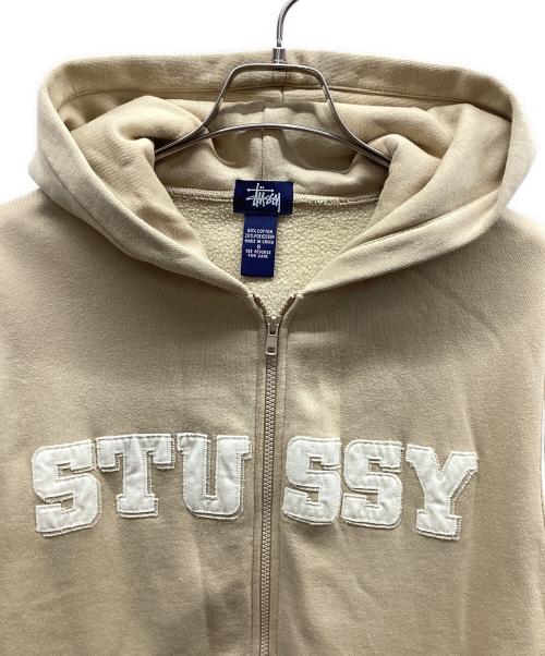 stussy（ステューシー）stussy (ステューシー) ジップパーカー ベージュ サイズ:Sの古着・服飾アイテム
