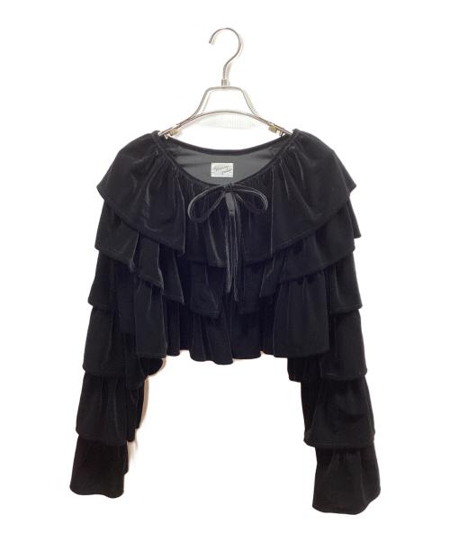 merry jenny（メリージェニー）merry jenny (メリージェニー) 長袖ブラウス ブラック サイズ:FREEの古着・服飾アイテム