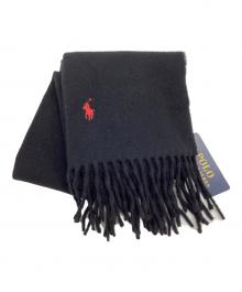 POLO RALPH LAUREN（ポロ・ラルフローレン）の古着「マフラー」｜ブラック