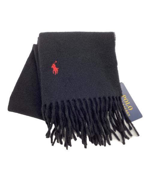 POLO RALPH LAUREN（ポロ・ラルフローレン）POLO RALPH LAUREN (ポロ・ラルフローレン) マフラー ブラックの古着・服飾アイテム